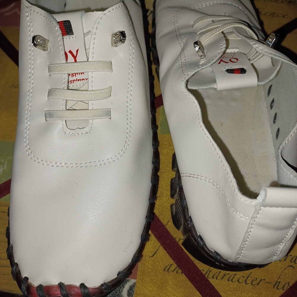 White Leather Women's Sneakers